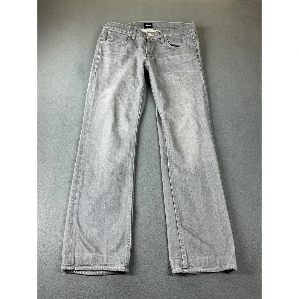 Hudson Jeans Mens 33x32 Gray Byron Five Pocket Straight Stretch Denim Mexico